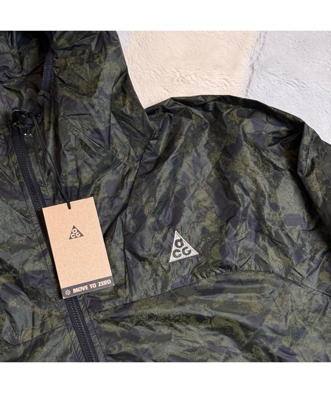 NIKE ACG Зеленая полиэстеровая куртка, фото 4