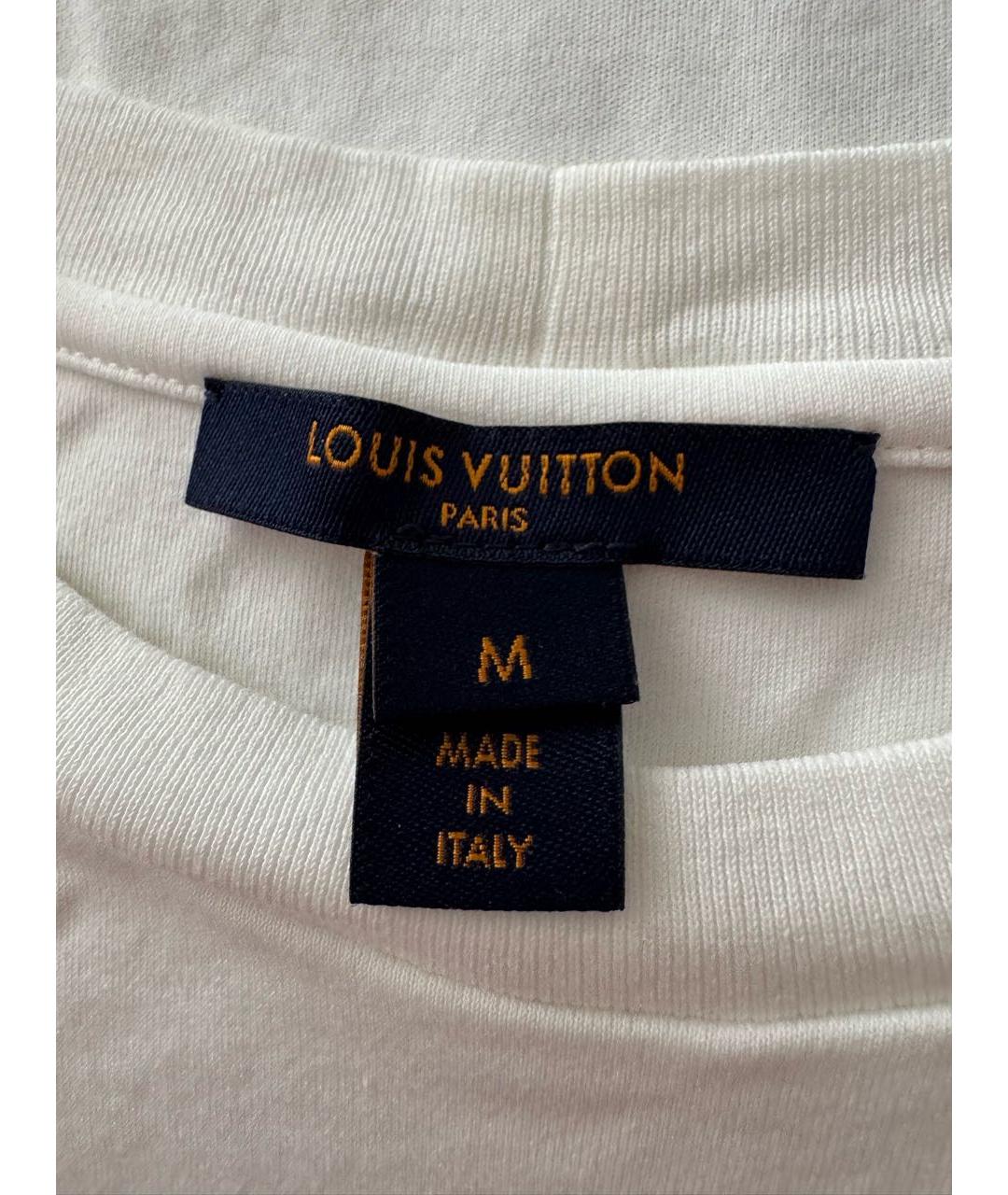 LOUIS VUITTON Белая хлопковая футболка, фото 3