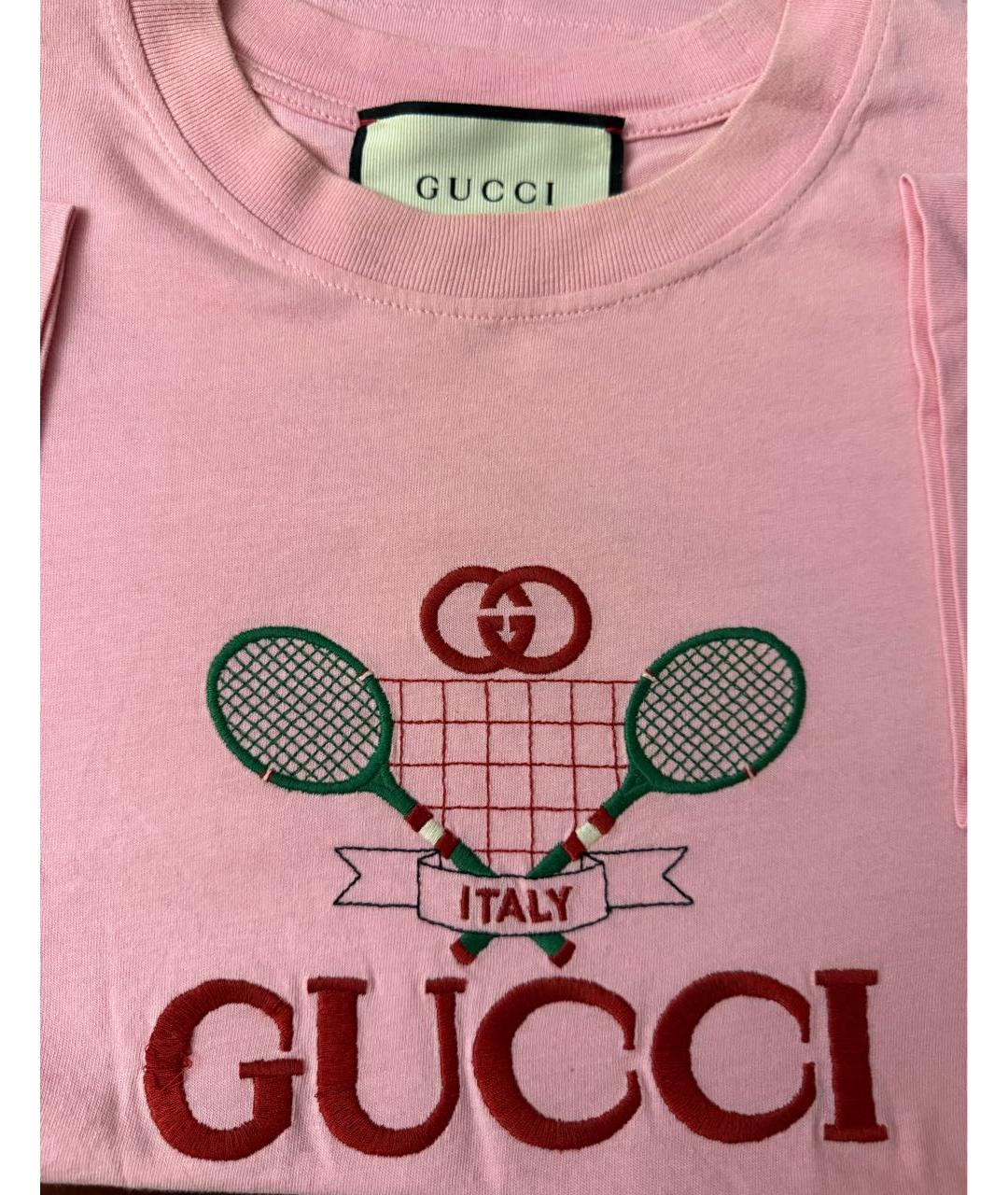 GUCCI Розовая футболка, фото 5