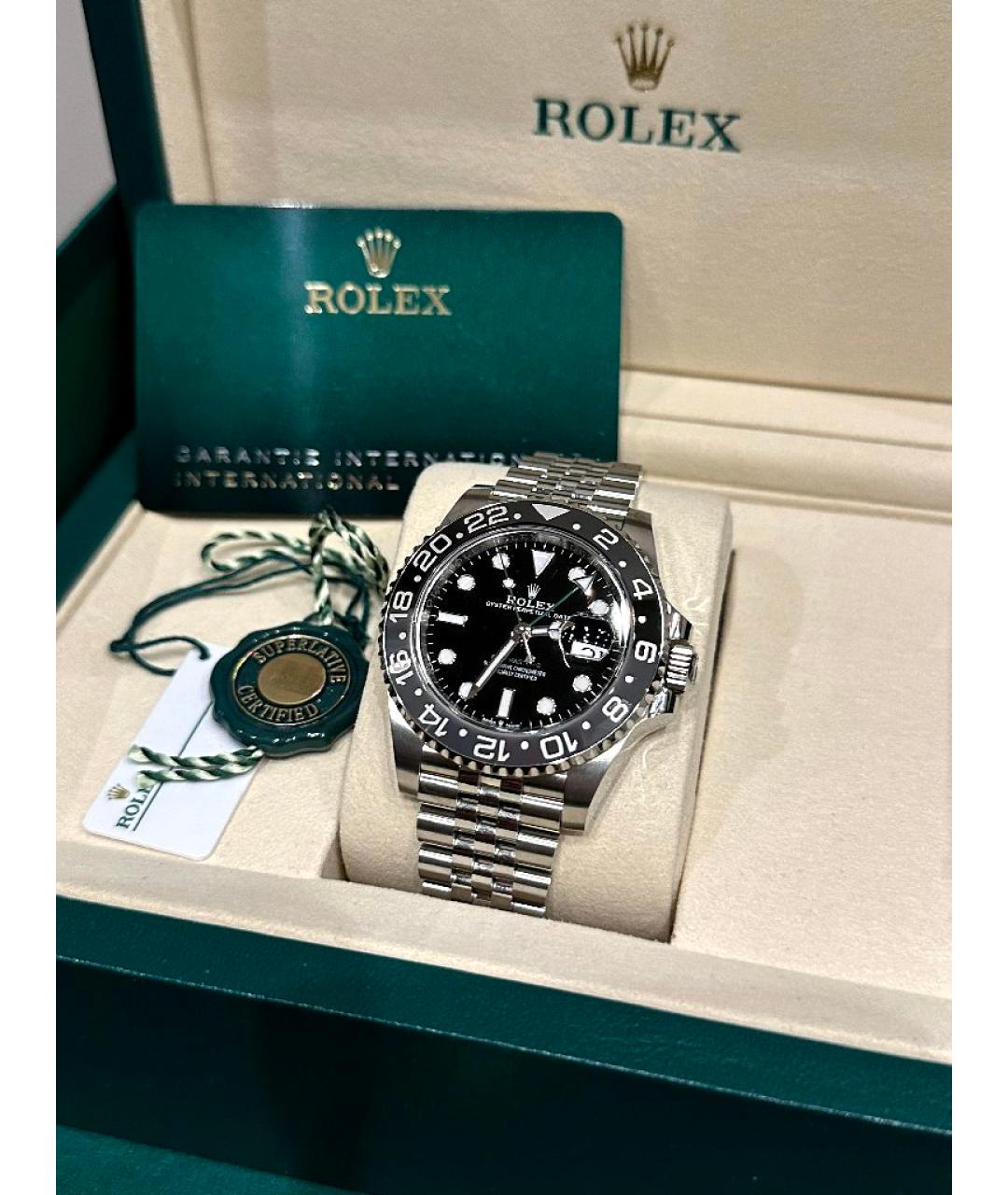 ROLEX Антрацитовые металлические часы, фото 2