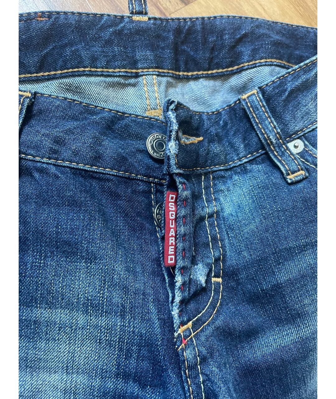 DSQUARED2 Синие хлопковые джинсы слим, фото 3