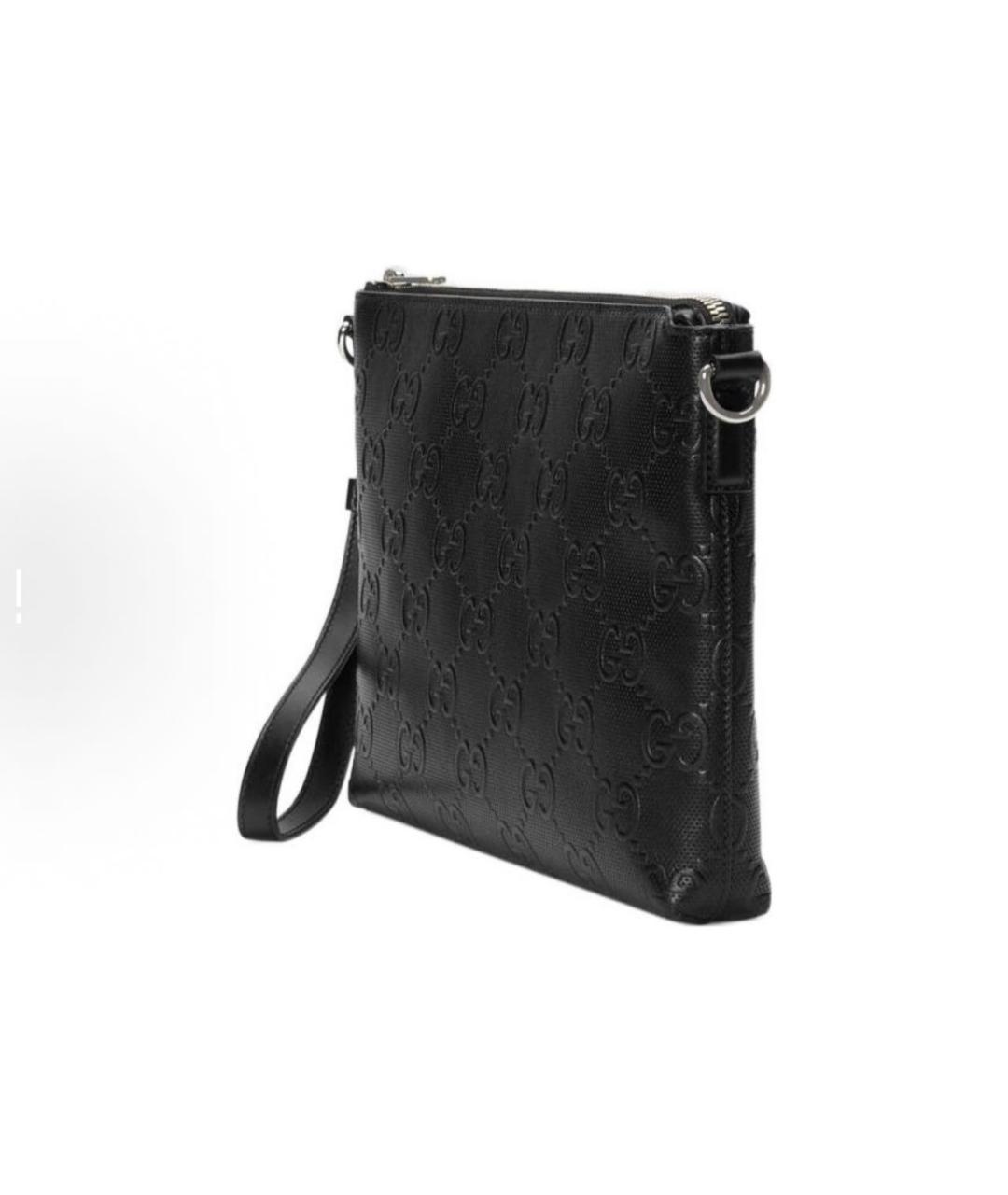 GUCCI Черный кожаный портфель, фото 2