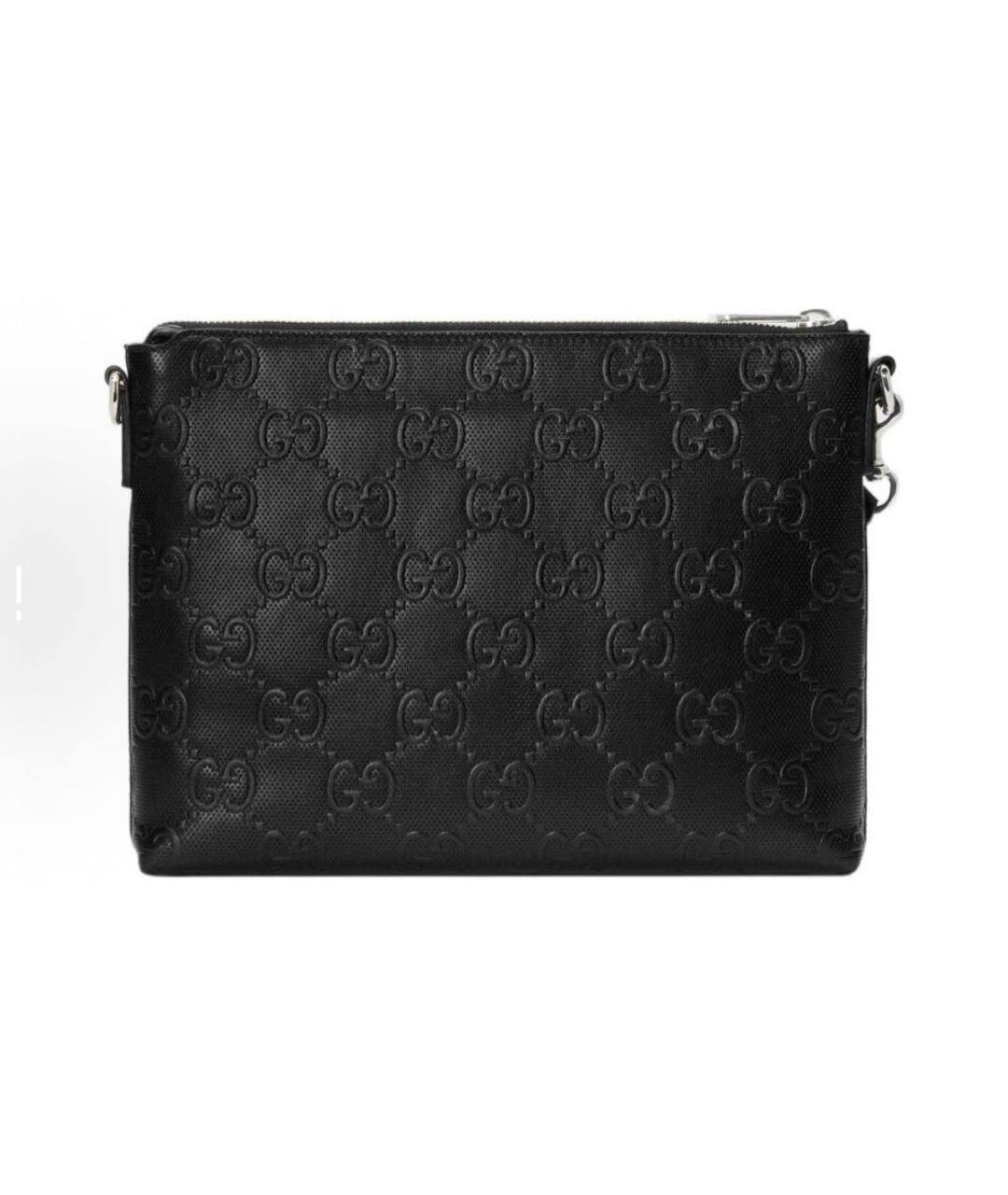 GUCCI Черный кожаный портфель, фото 5