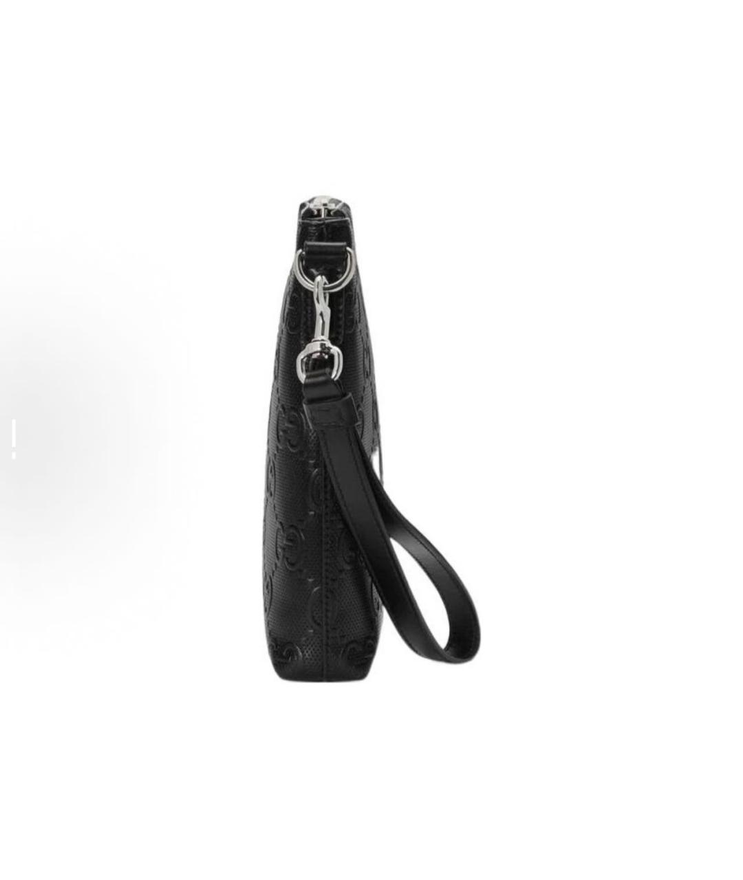 GUCCI Черный кожаный портфель, фото 6