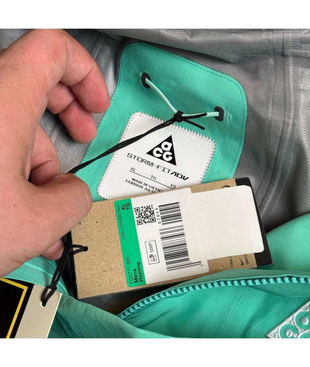 NIKE ACG Бирюзовая полиэстеровая куртка, фото 8