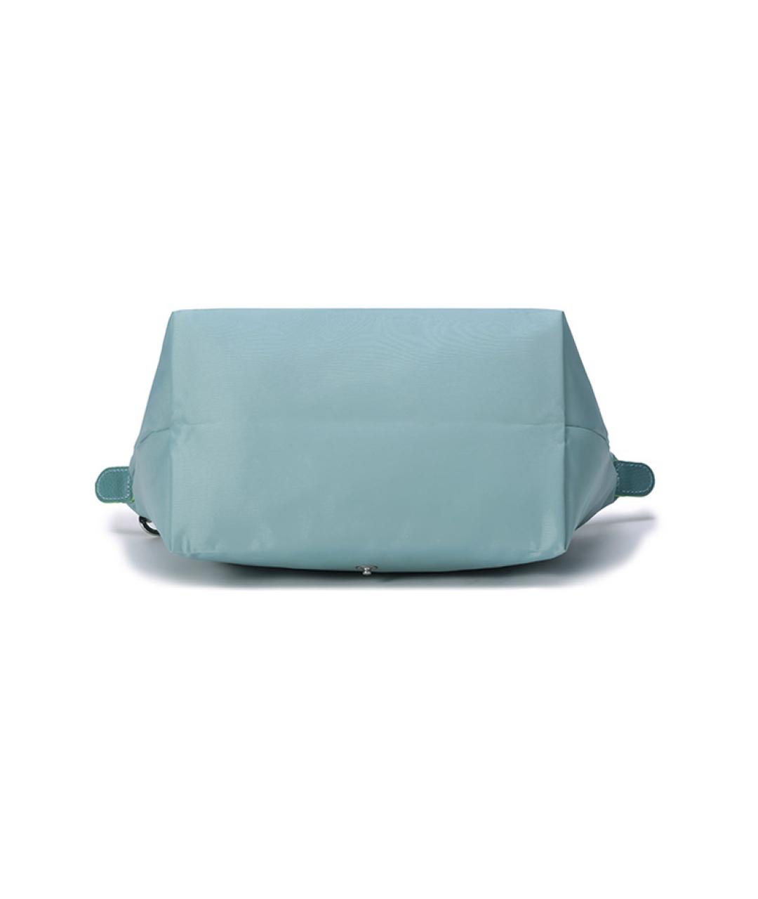 LONGCHAMP Голубая тканевая сумка с короткими ручками, фото 5