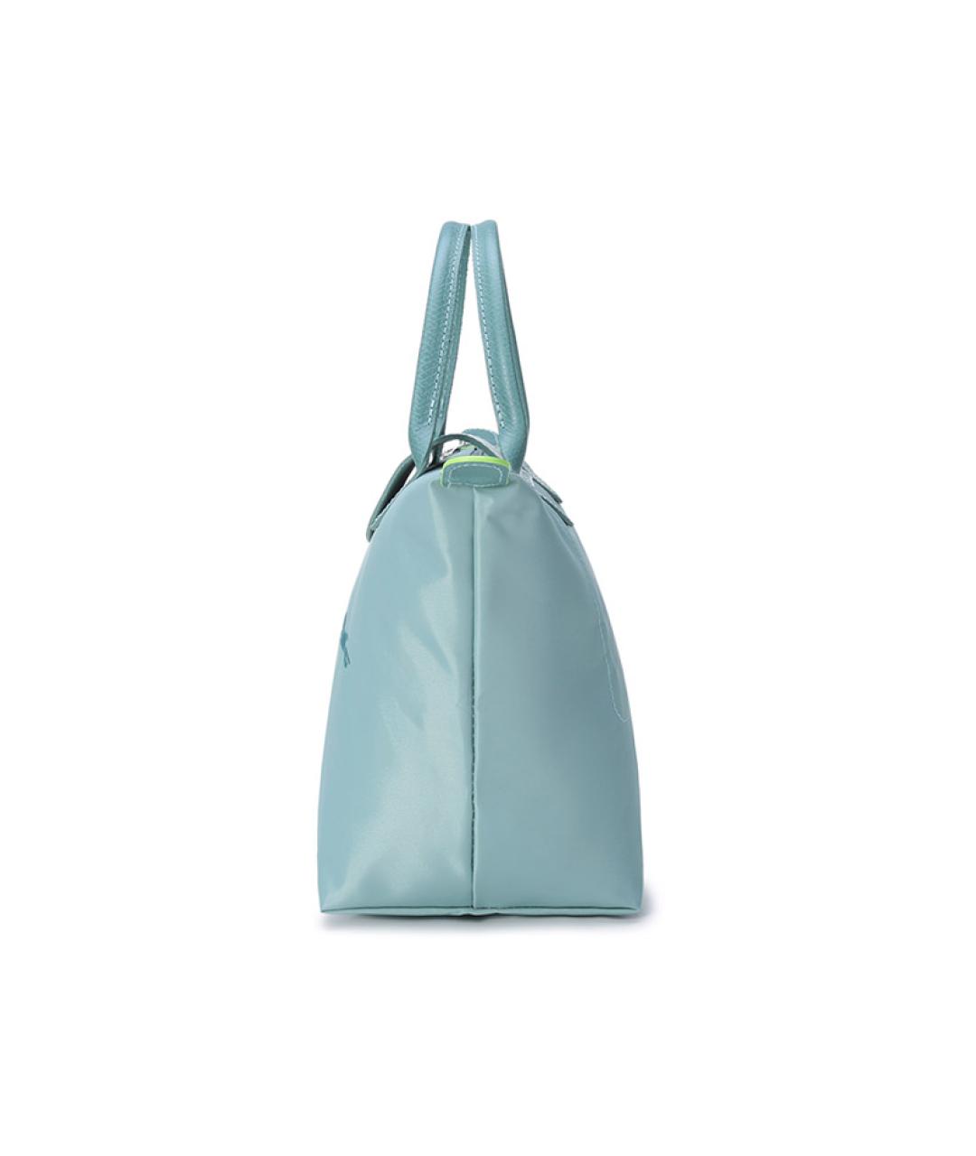 LONGCHAMP Голубая тканевая сумка с короткими ручками, фото 4