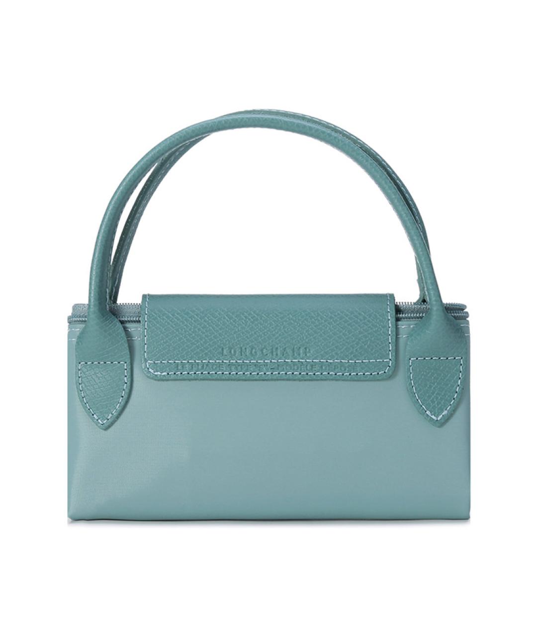 LONGCHAMP Голубая тканевая сумка с короткими ручками, фото 8