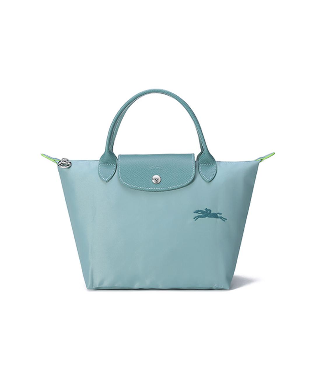 LONGCHAMP Голубая тканевая сумка с короткими ручками, фото 9