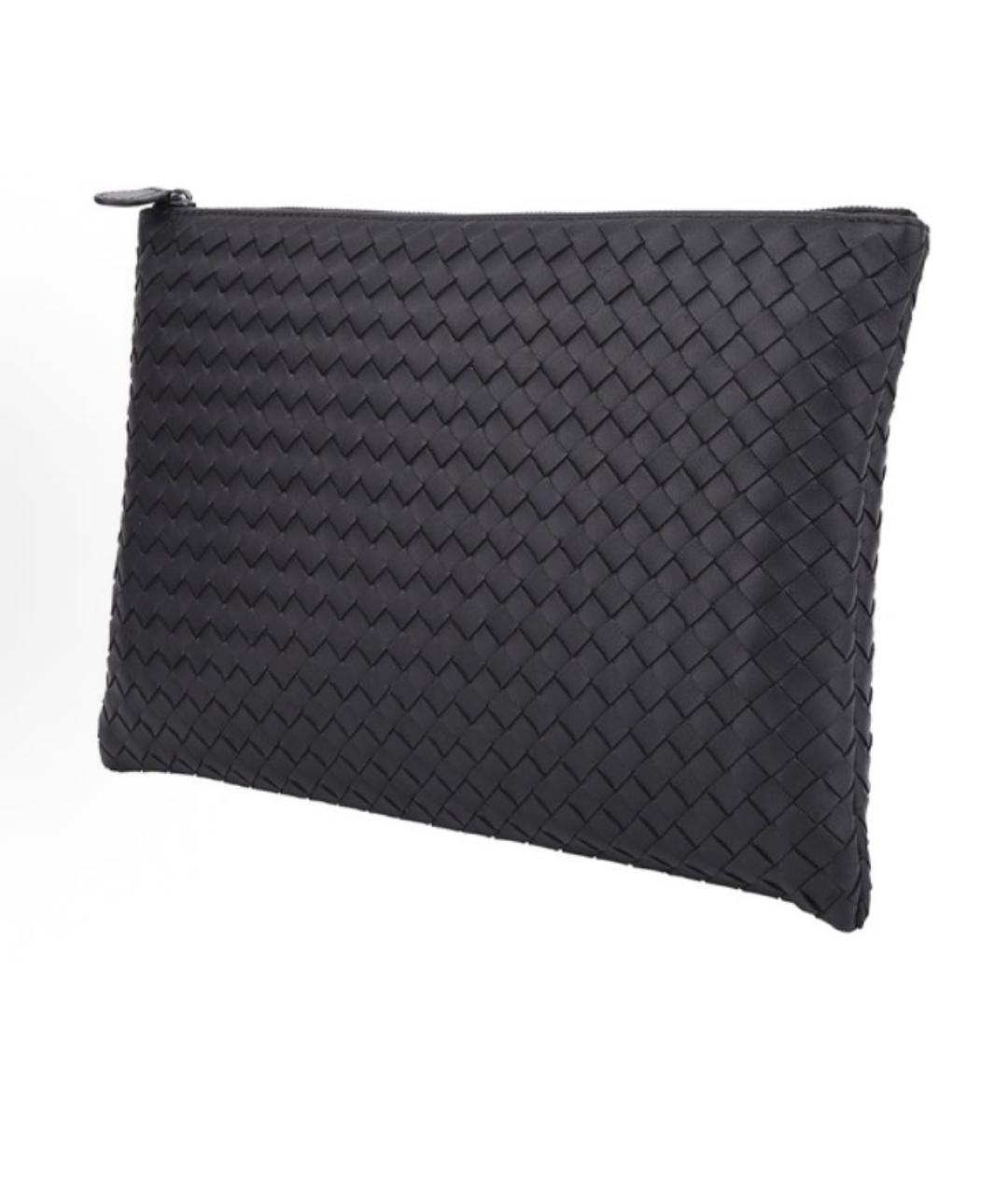 BOTTEGA VENETA Черная кожаная папка для документов, фото 4