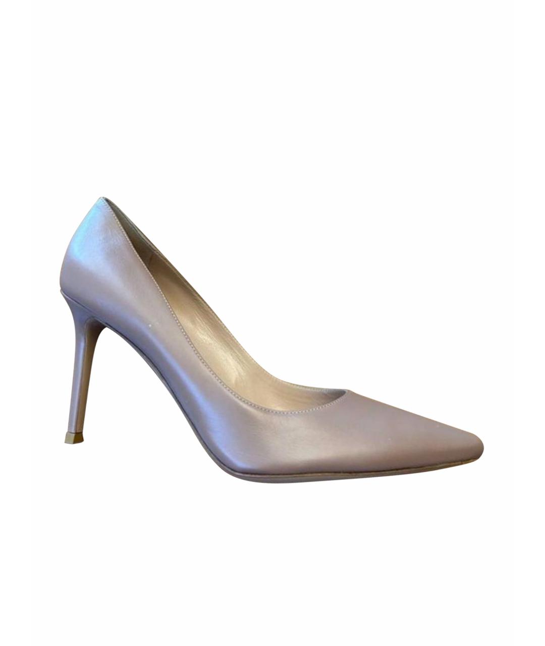 GIANVITO ROSSI Бежевые кожаные туфли, фото 1