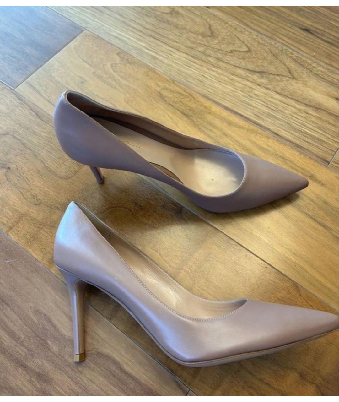 GIANVITO ROSSI Бежевые кожаные туфли, фото 7