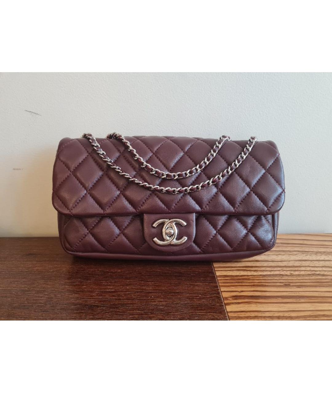 CHANEL Коричневая кожаная сумка через плечо, фото 10