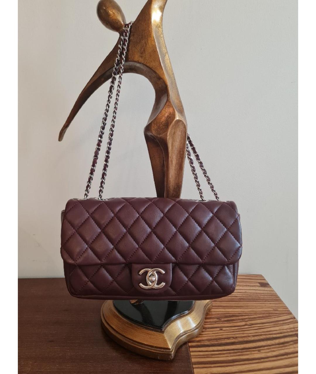 CHANEL Коричневая кожаная сумка через плечо, фото 2
