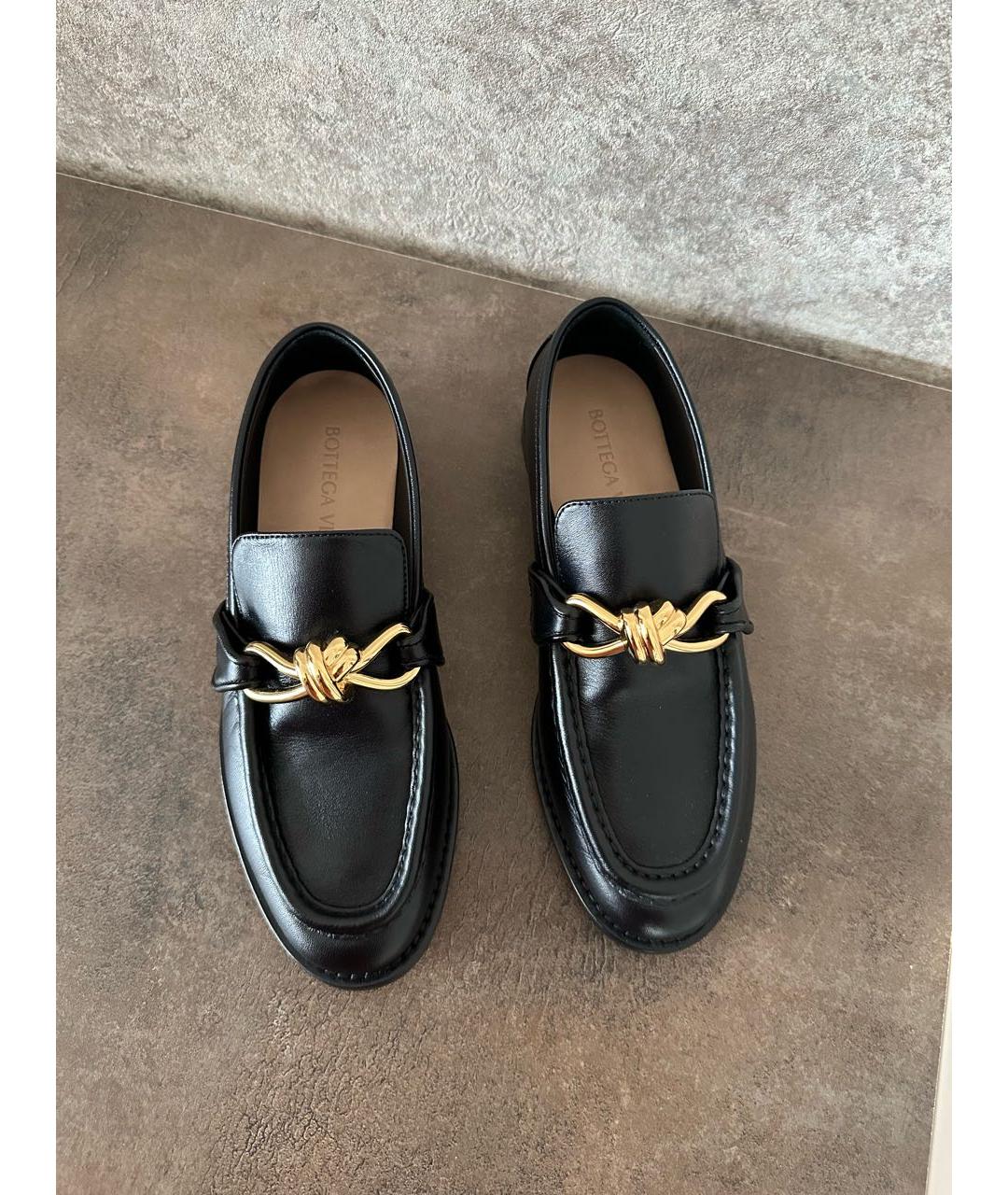 BOTTEGA VENETA Черные кожаные лоферы, фото 2