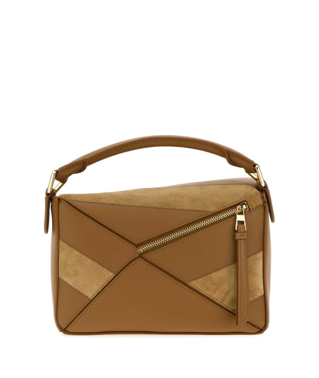 LOEWE Коричневая кожаная сумка через плечо, фото 3
