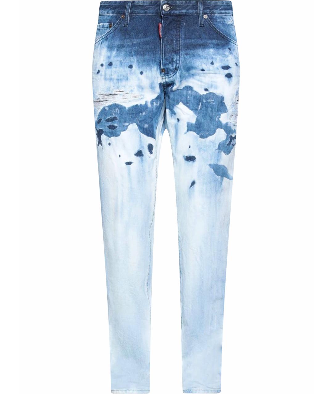 DSQUARED2 Голубые хлопковые джинсы скинни, фото 1