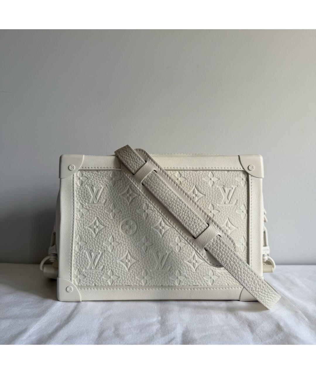 LOUIS VUITTON Белая кожаная сумка через плечо, фото 2