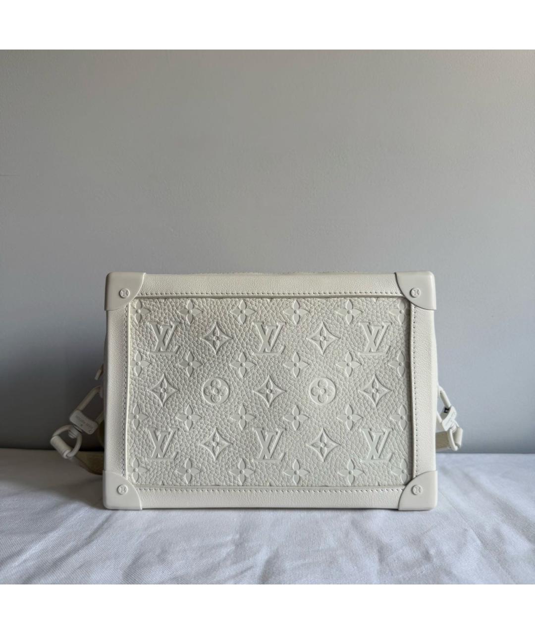 LOUIS VUITTON Белая кожаная сумка через плечо, фото 5