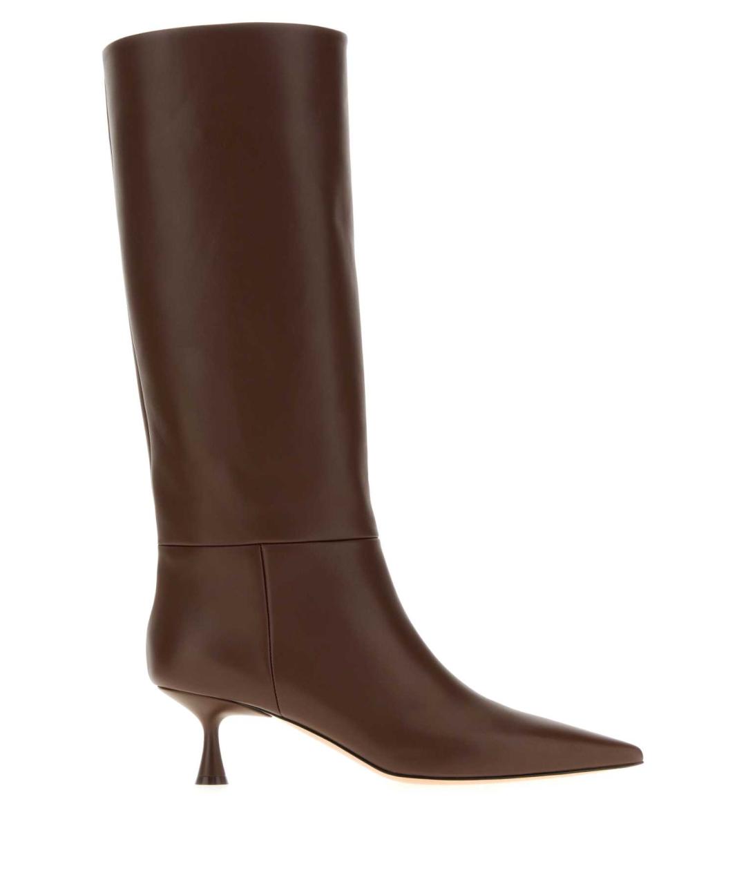 GIANVITO ROSSI Коричневые кожаные сапоги, фото 1
