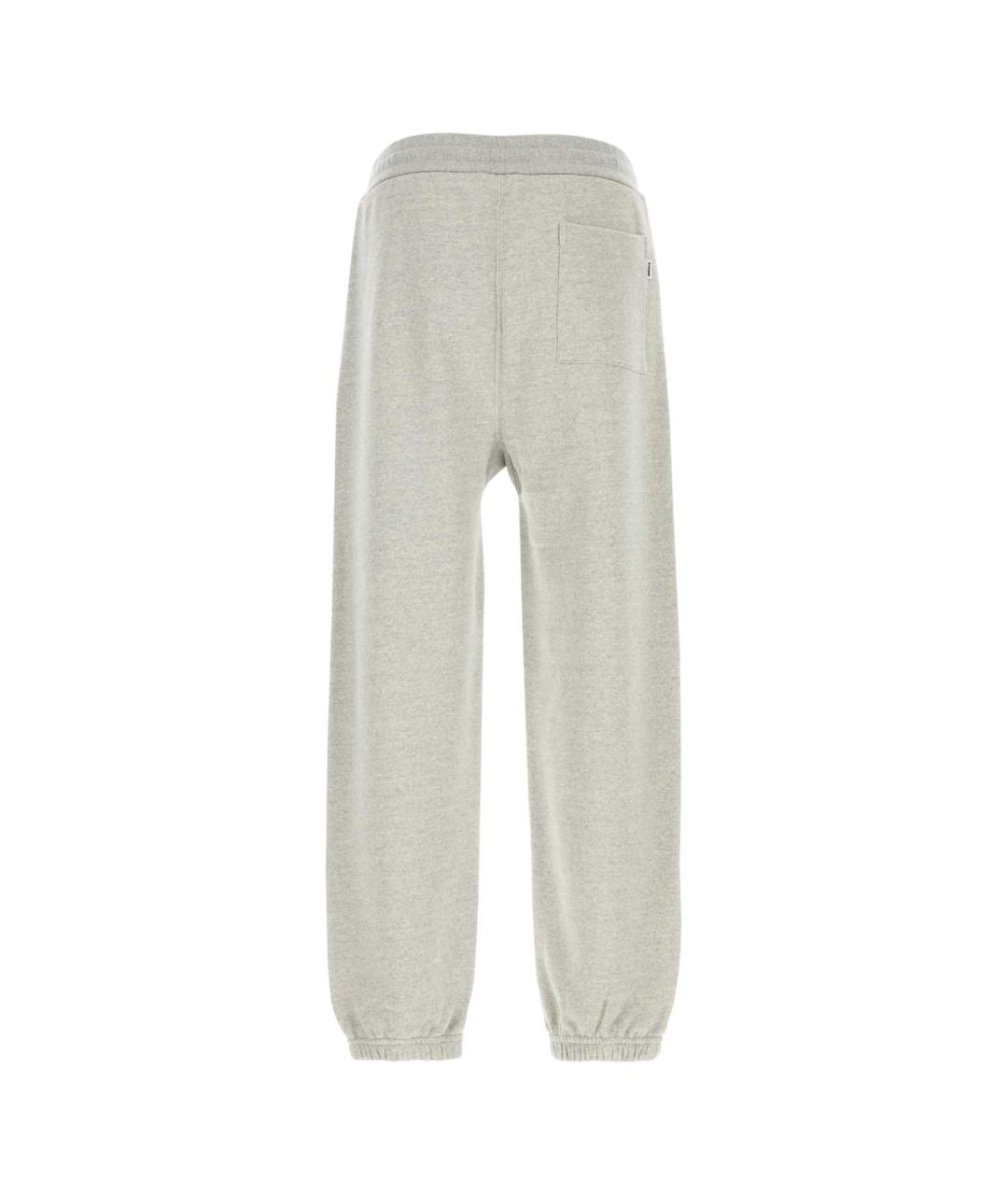 JIL SANDER Серые хлопковые повседневные брюки, фото 2