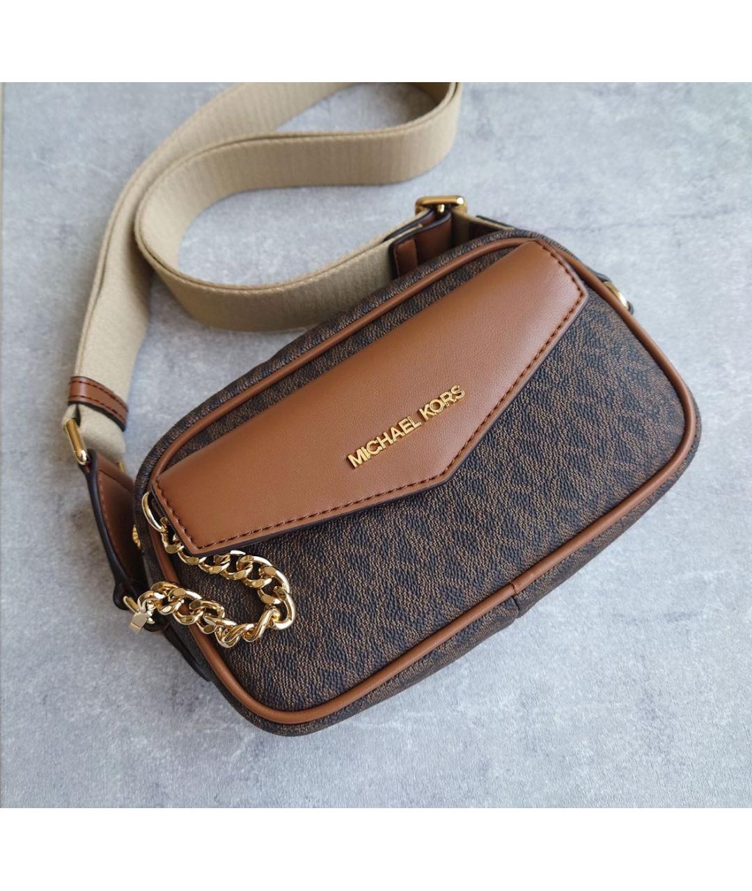 MICHAEL KORS Коричневая сумка через плечо, фото 4