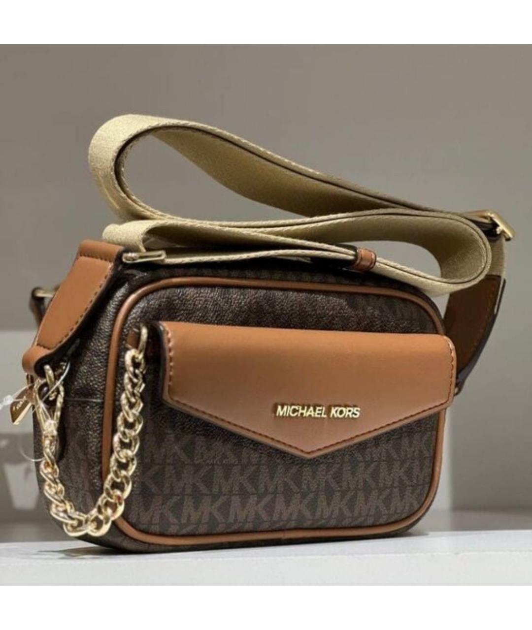 MICHAEL KORS Коричневая сумка через плечо, фото 5