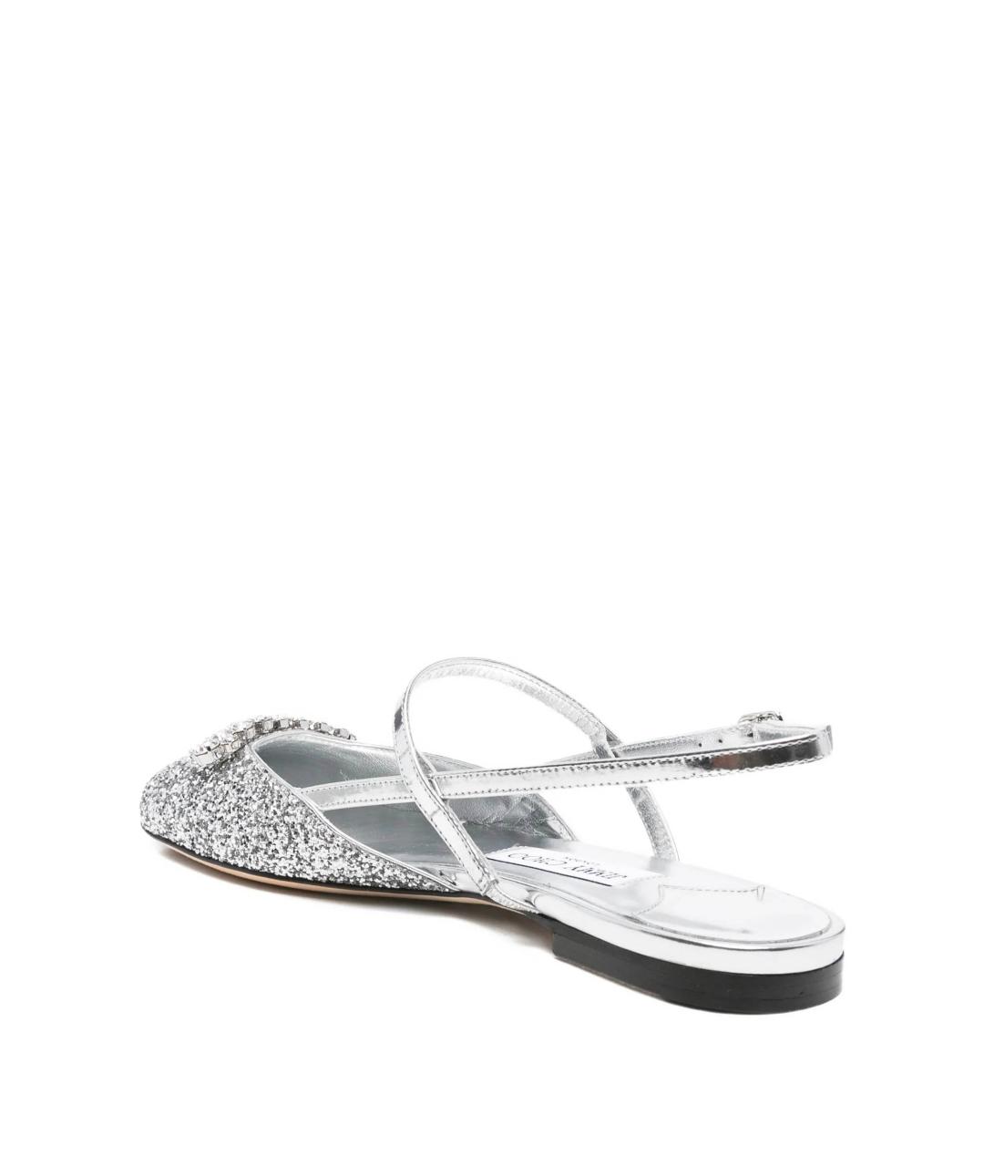 JIMMY CHOO Серебряные балетки, фото 3