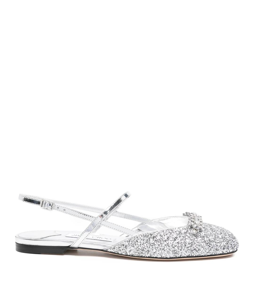 JIMMY CHOO Серебряные балетки, фото 1