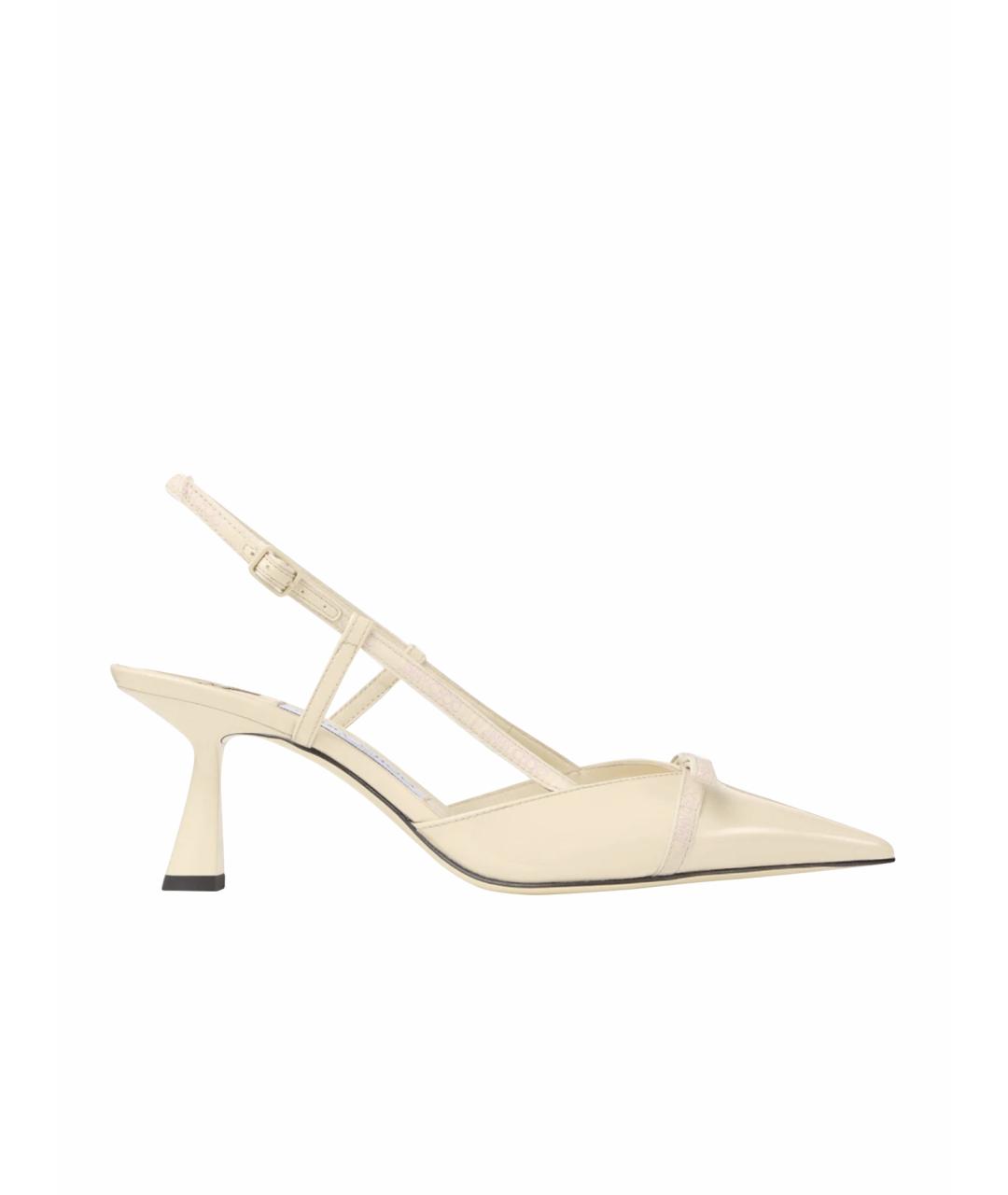 JIMMY CHOO Бежевые кожаные туфли, фото 1