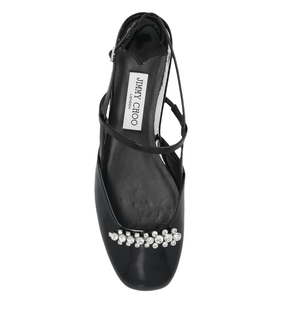 JIMMY CHOO Черные кожаные шлепанцы, фото 2