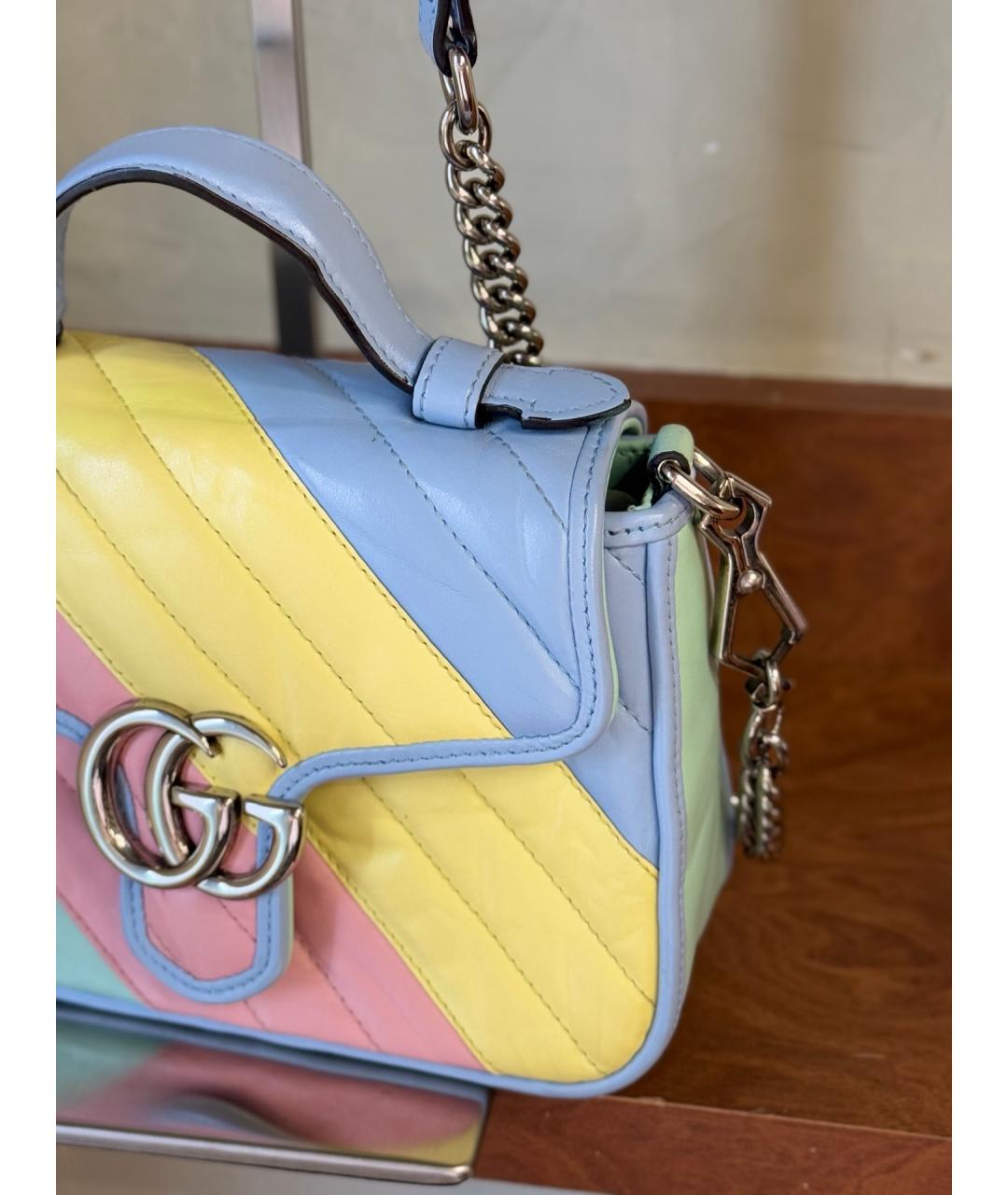 GUCCI Мульти кожаная сумка с короткими ручками, фото 5