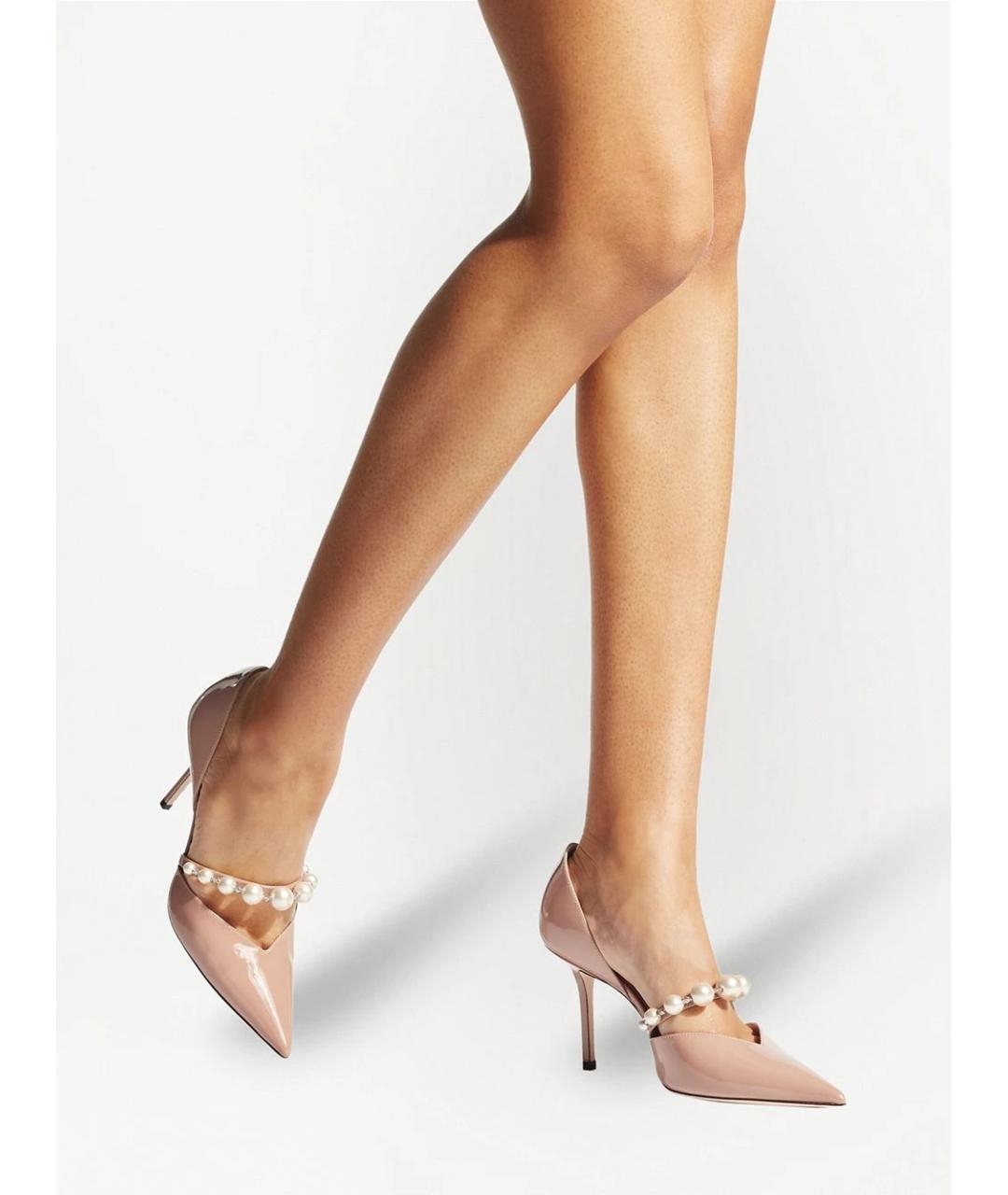 JIMMY CHOO Розовые кожаные туфли, фото 2
