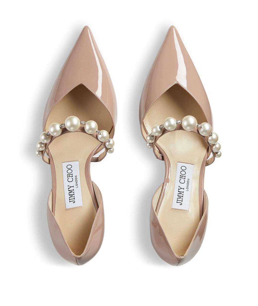 JIMMY CHOO Розовые кожаные туфли, фото 3