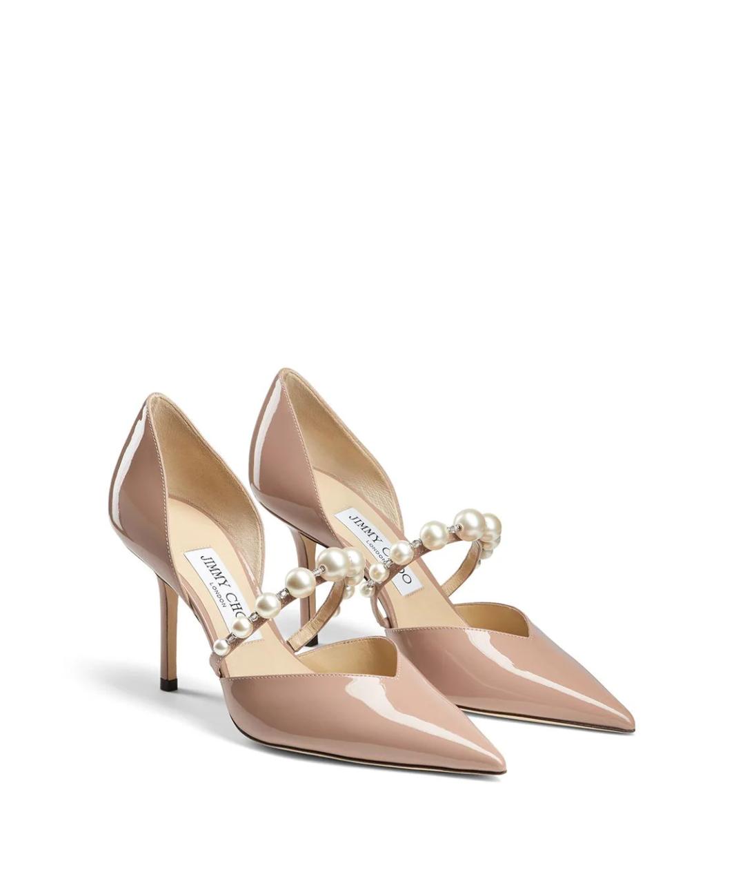 JIMMY CHOO Розовые кожаные туфли, фото 4