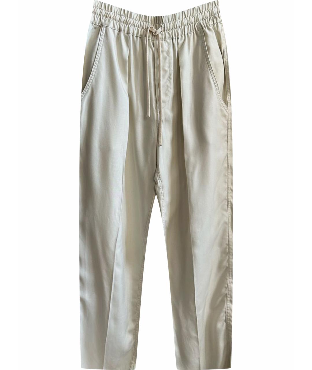 ISABEL MARANT ETOILE Бежевые хлопковые брюки широкие, фото 1