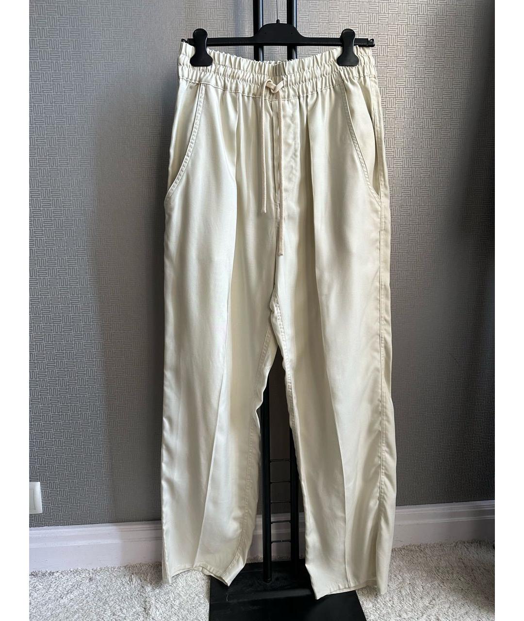 ISABEL MARANT ETOILE Бежевые хлопковые брюки широкие, фото 6