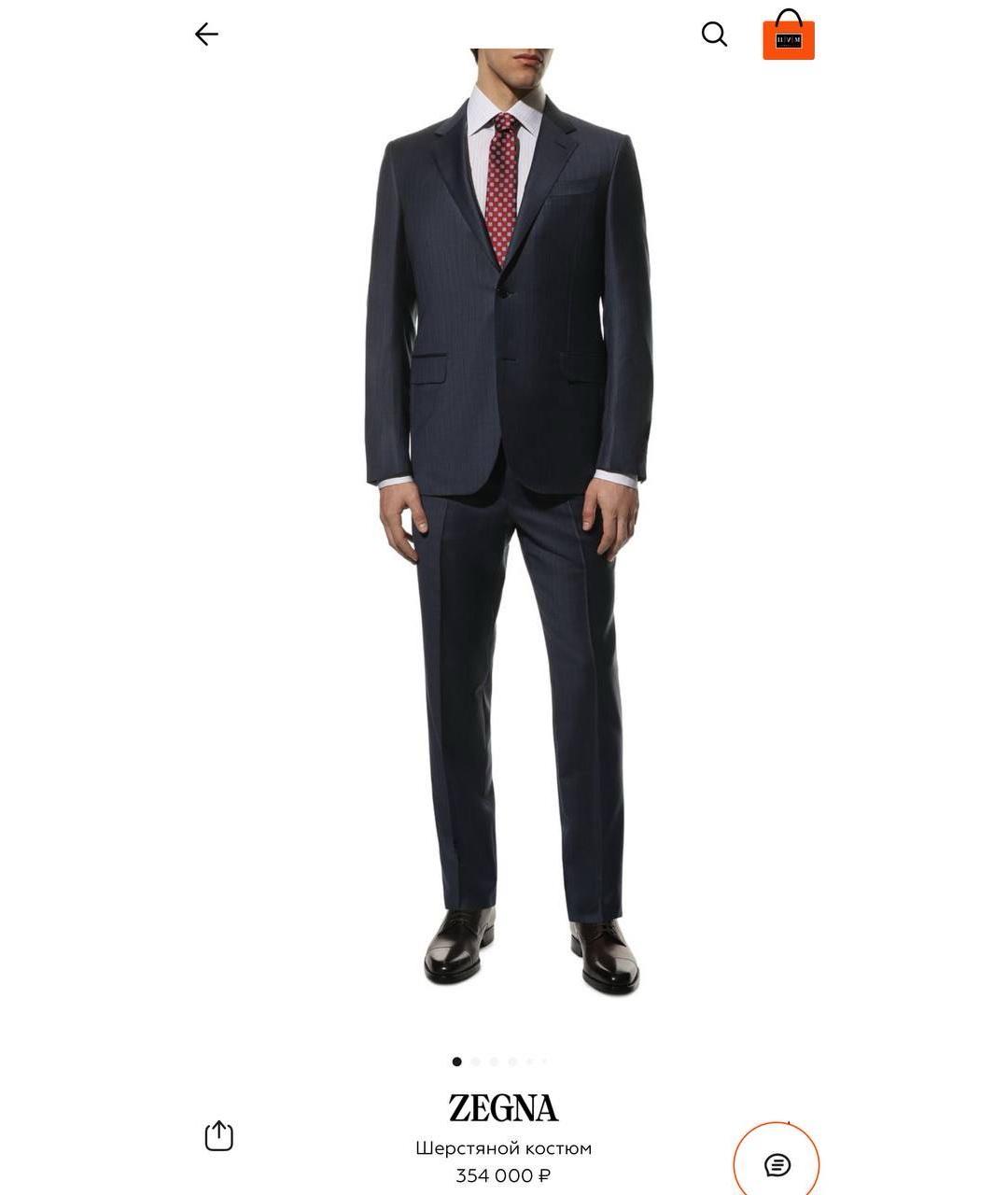 ERMENEGILDO ZEGNA XXX Антрацитовый классический костюм, фото 8
