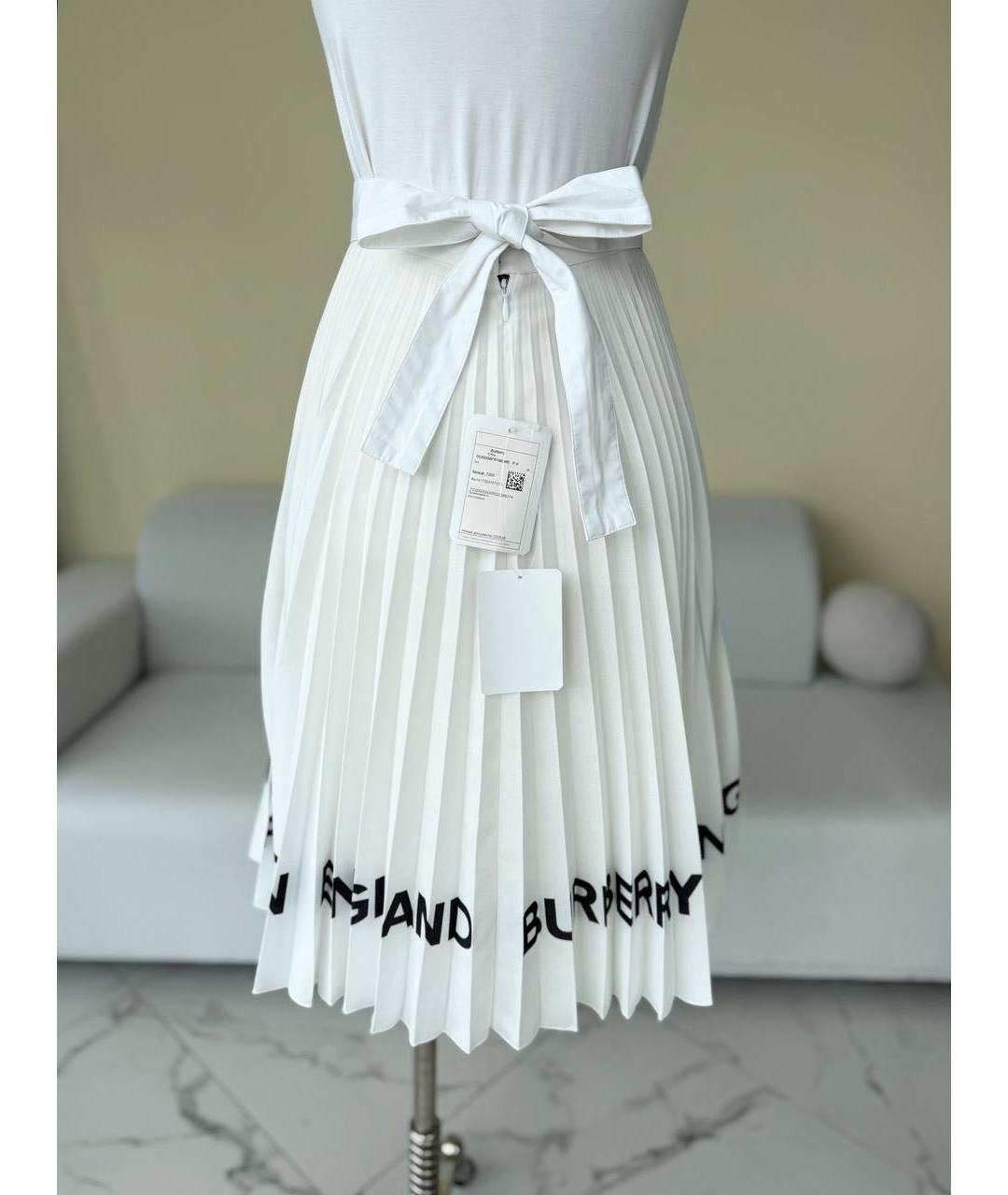 BURBERRY Белая юбка миди, фото 2