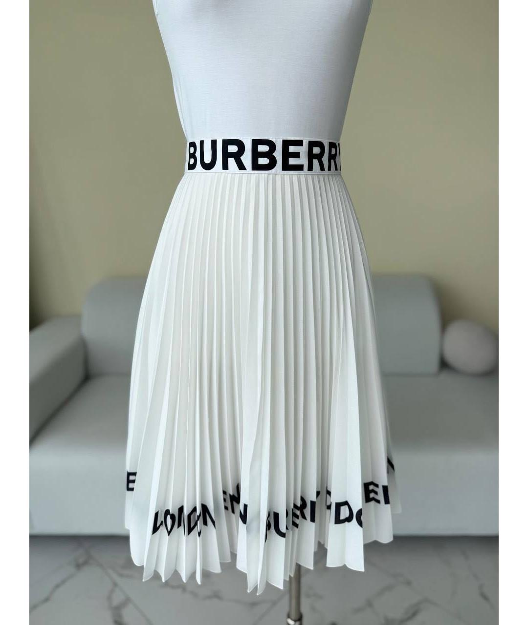 BURBERRY Белая юбка миди, фото 7