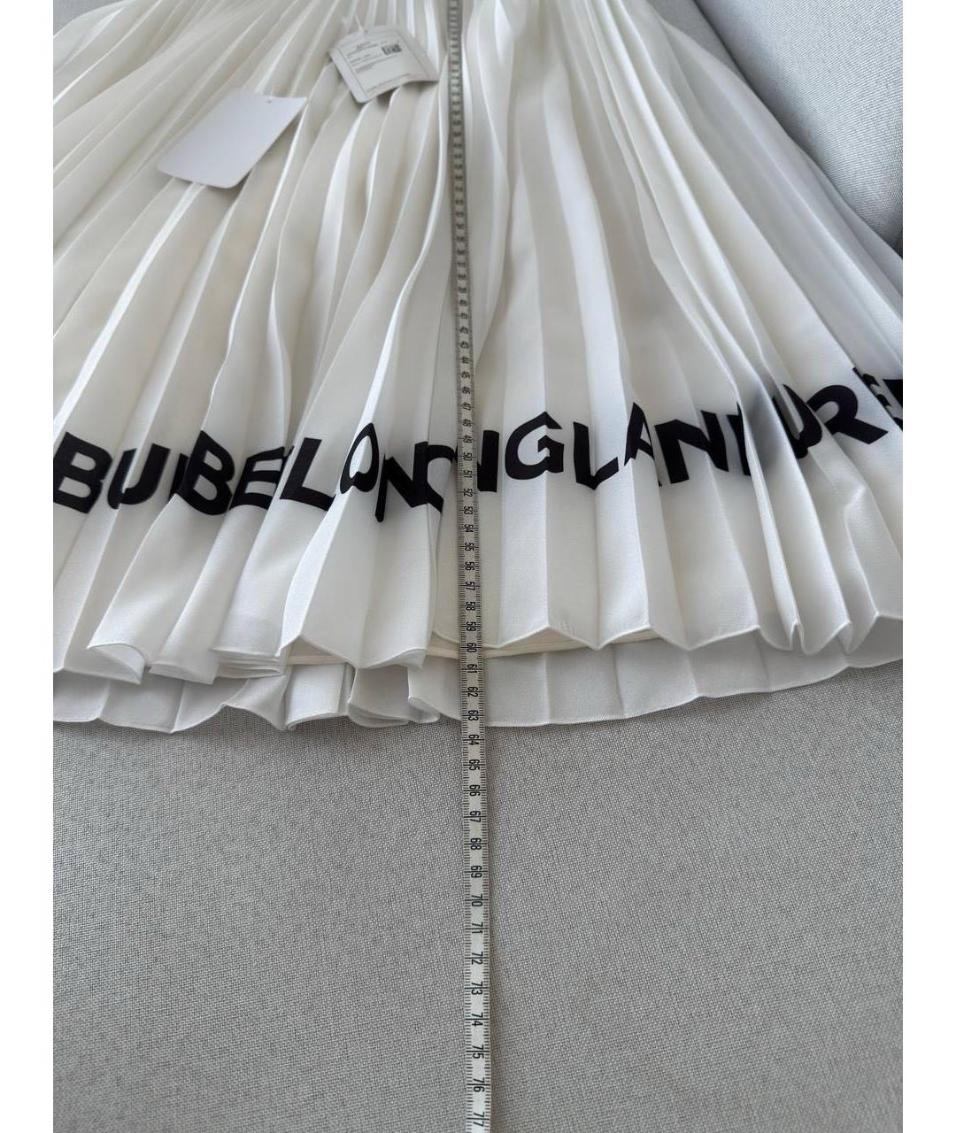 BURBERRY Белая юбка миди, фото 4