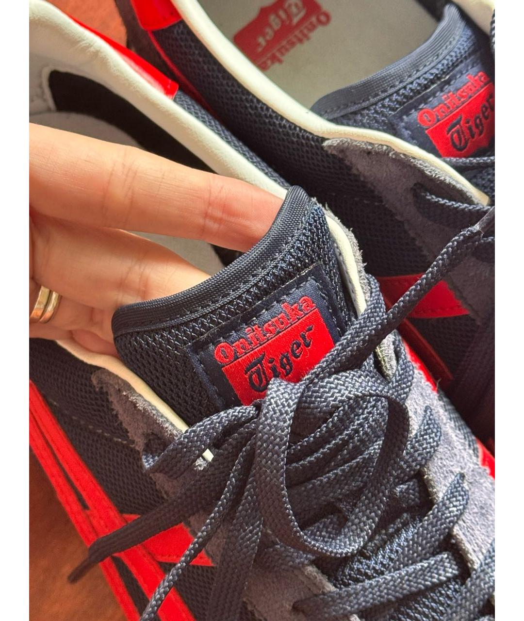 ONITSUKA TIGER Темно-синие замшевые низкие кроссовки / кеды, фото 8