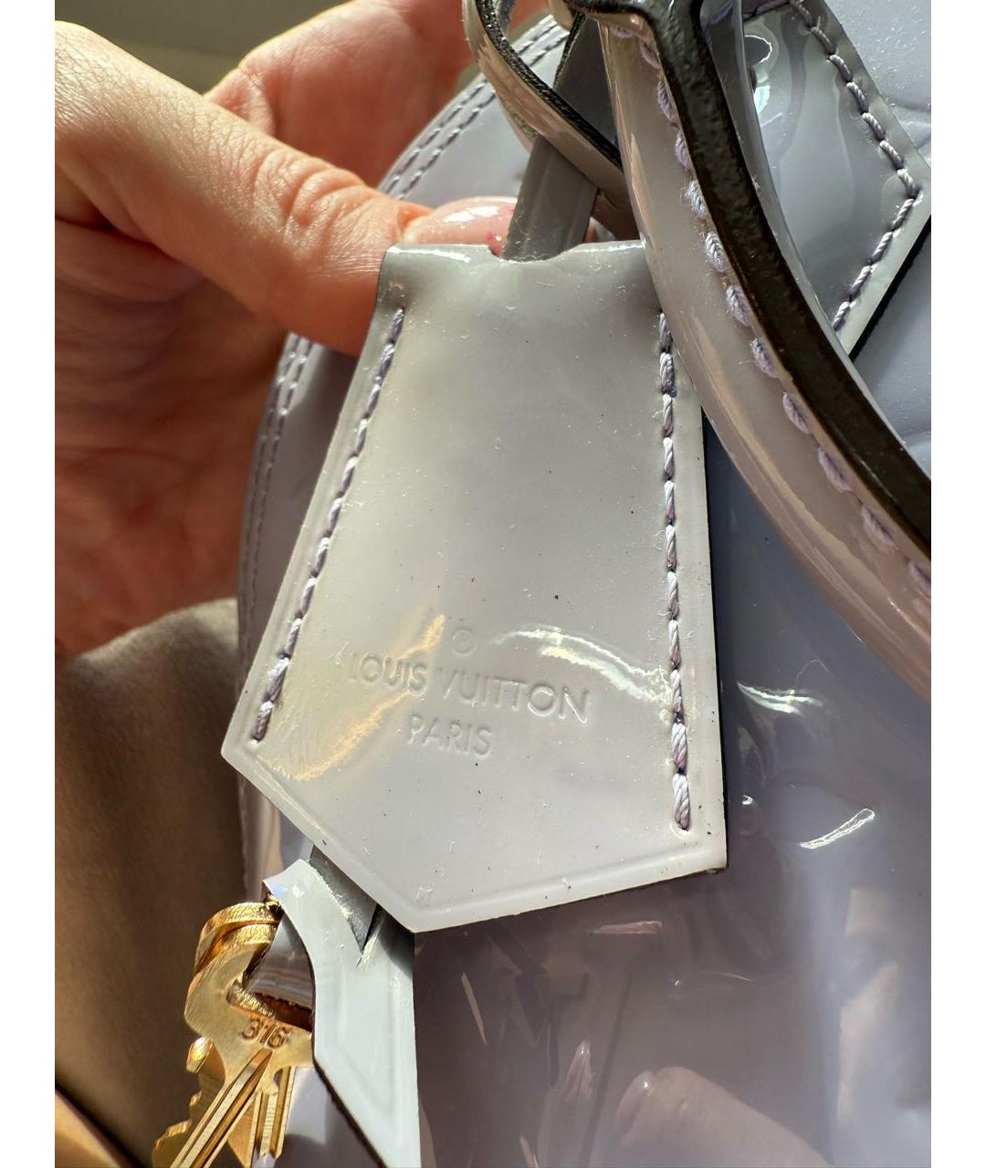 LOUIS VUITTON Фиолетовая сумка с короткими ручками из лакированной кожи, фото 8