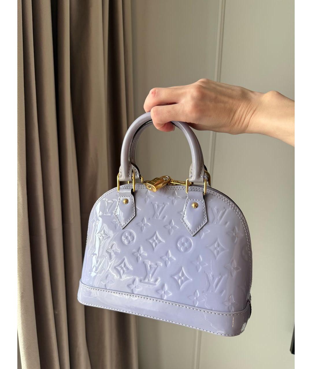 LOUIS VUITTON Фиолетовая сумка с короткими ручками из лакированной кожи, фото 4