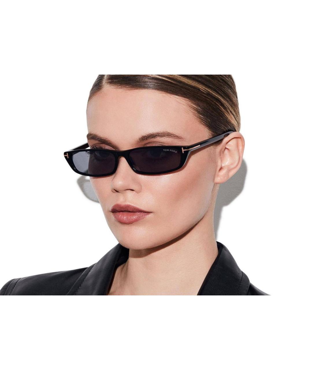 TOM FORD Черные пластиковые солнцезащитные очки, фото 3