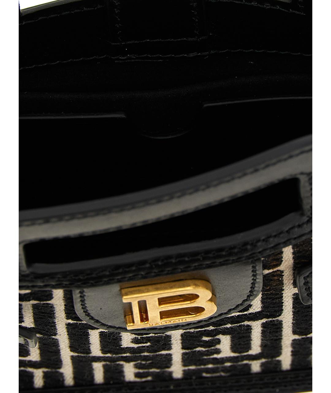 BALMAIN Черная кожаная сумка тоут, фото 4