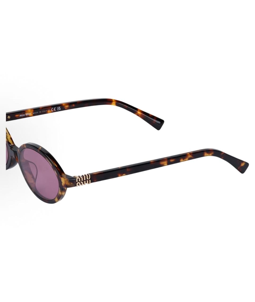 MIU MIU Розовые пластиковые солнцезащитные очки, фото 4