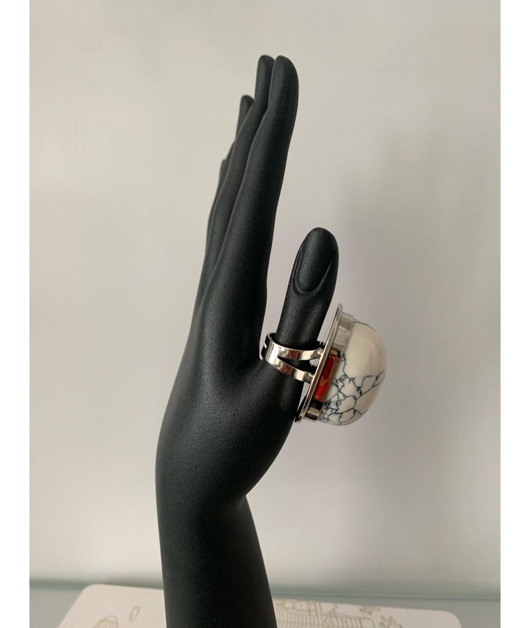 SAINT LAURENT Серебряное металлическое кольцо, фото 8