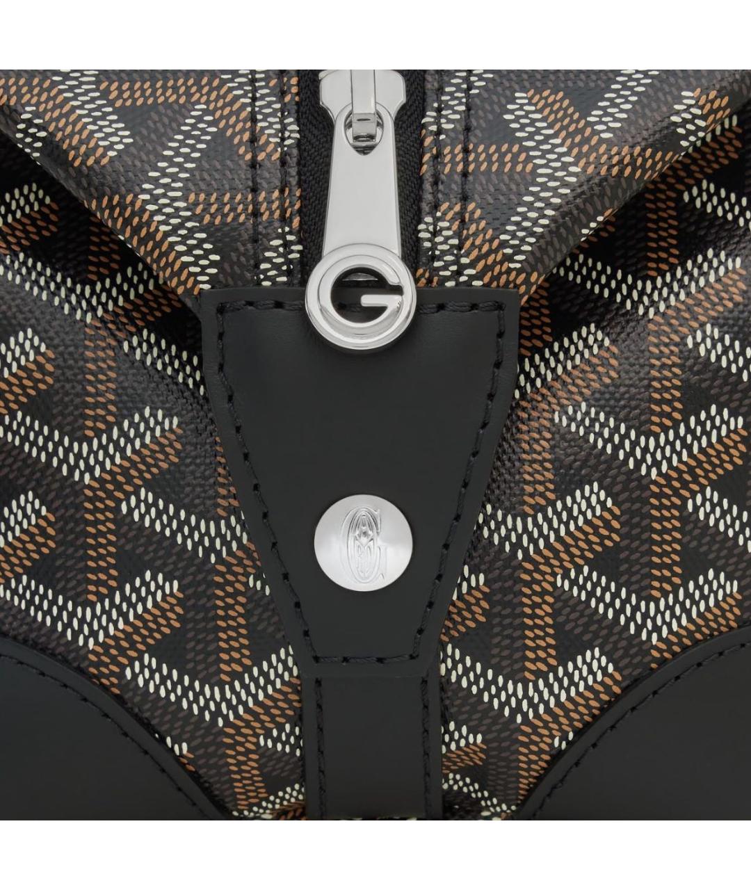 GOYARD Черная кожаная сумка с короткими ручками, фото 5
