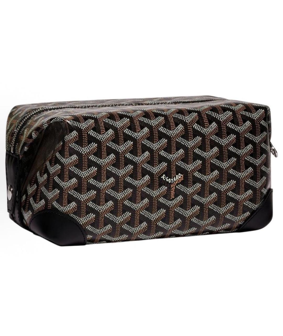 GOYARD Черная кожаная сумка с короткими ручками, фото 2